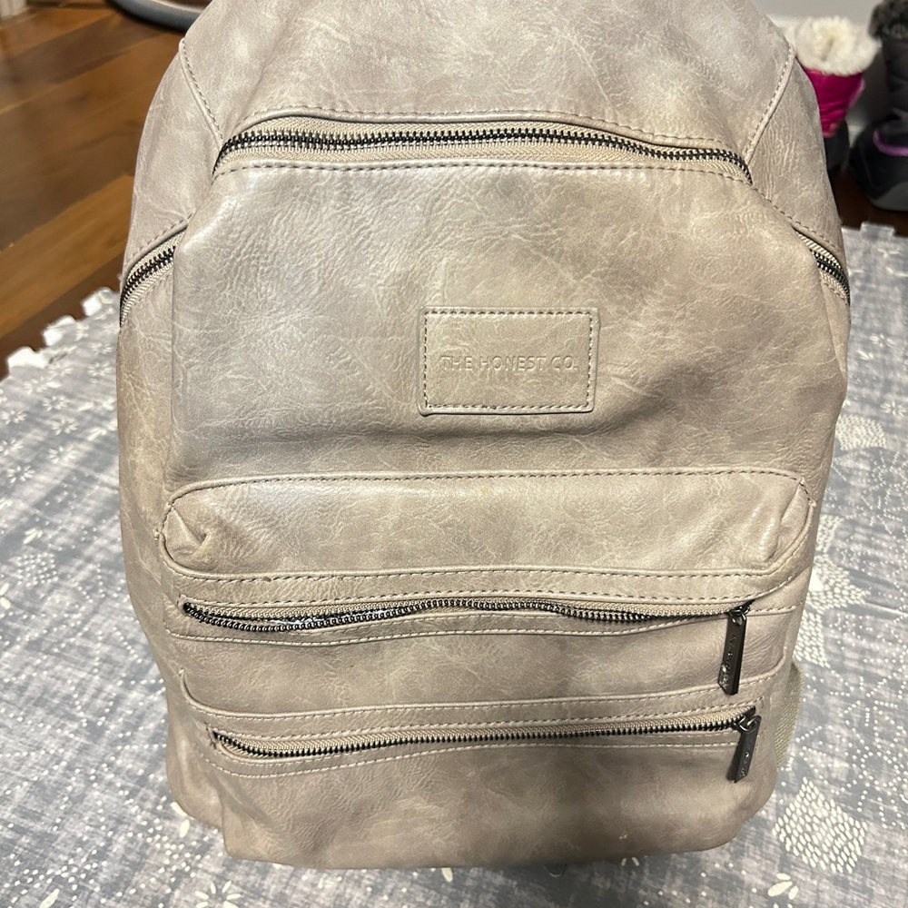 The Honest Company beige /grey diaper bag Backpack